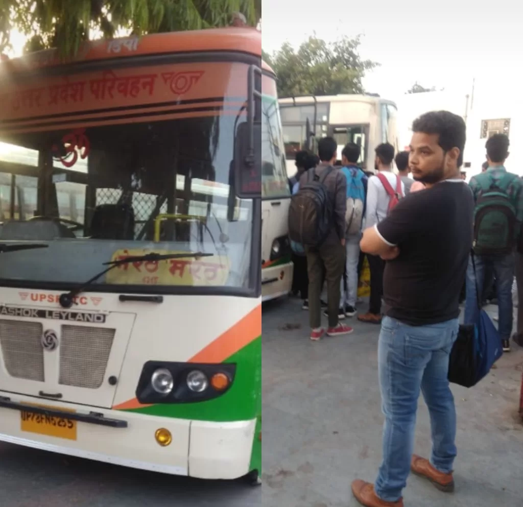 रास्ते में अचानक बस खराब होने से यात्री हुए परेशान, बस-चालक से हुई नोंकझोंक