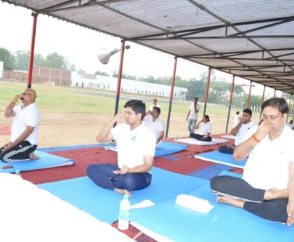 Activities started early in the morning on International Yoga Day