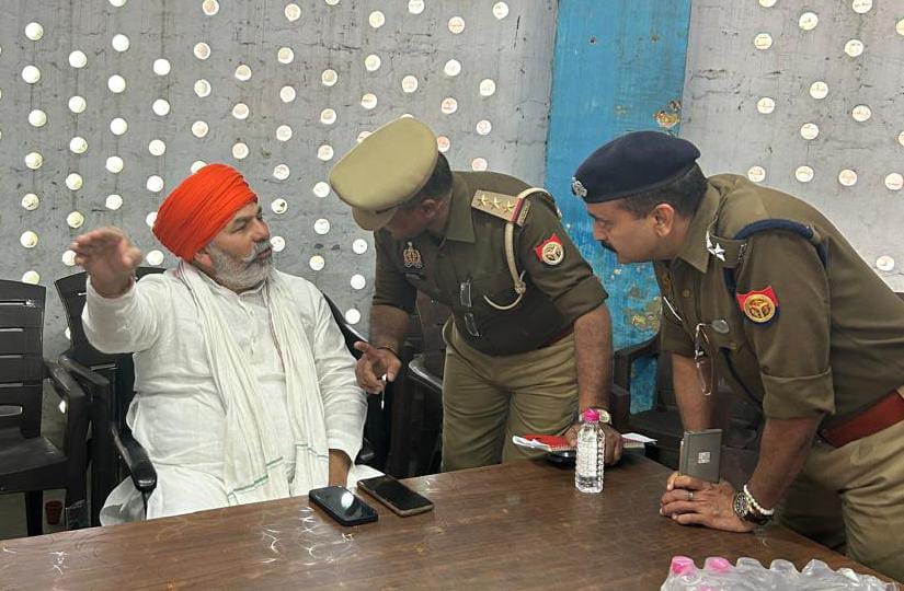 महापंचायत में शामिल होने जा रहे राकेश टिकैत को पुलिस ने रोका