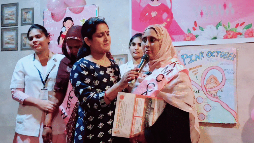 KMC Cancer Hospital Meerut में स्तन कैंसर जागरूकता कार्यक्रम 16