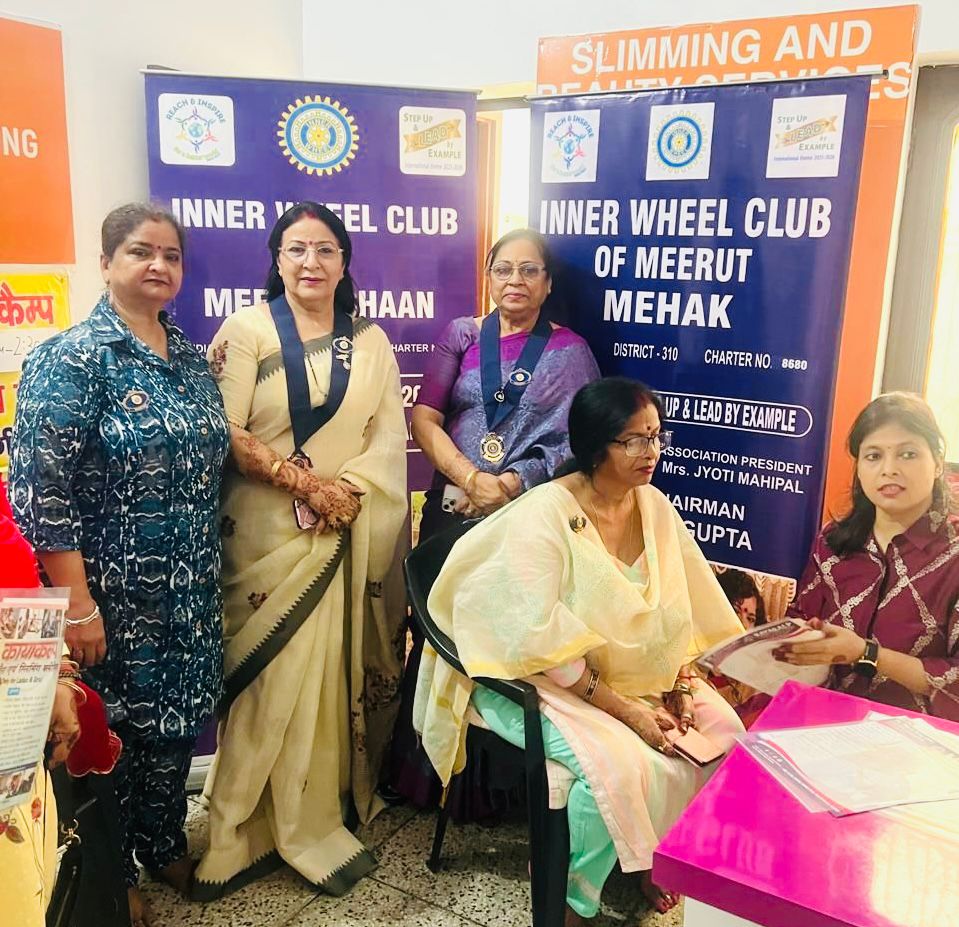 Innerwheel Club of Meerut, Mehak and Shan organised a free health check-up and counselling camp.