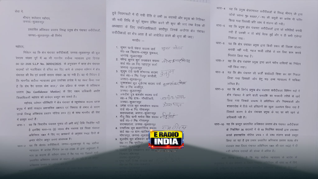 करौंदीकला ब्लॉक प्रमुख पर अविश्वास, 19 बीडीसी ने सौंपा प्रस्ताव