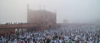 Jama Masjid Delhi Eid Namaz crowd peace brotherhood India