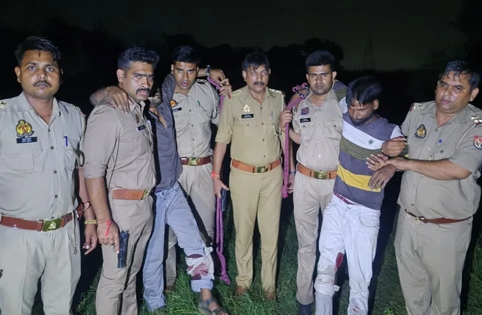 सरधना में गौकशी का खुलासा, पुलिस मुठभेड़ में दो आरोपी घायल, चार गिरफ्तार