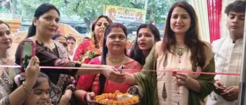 हंगामा लोक समिति ने मां भगवती की शोभायात्रा का किया भव्य स्वागत