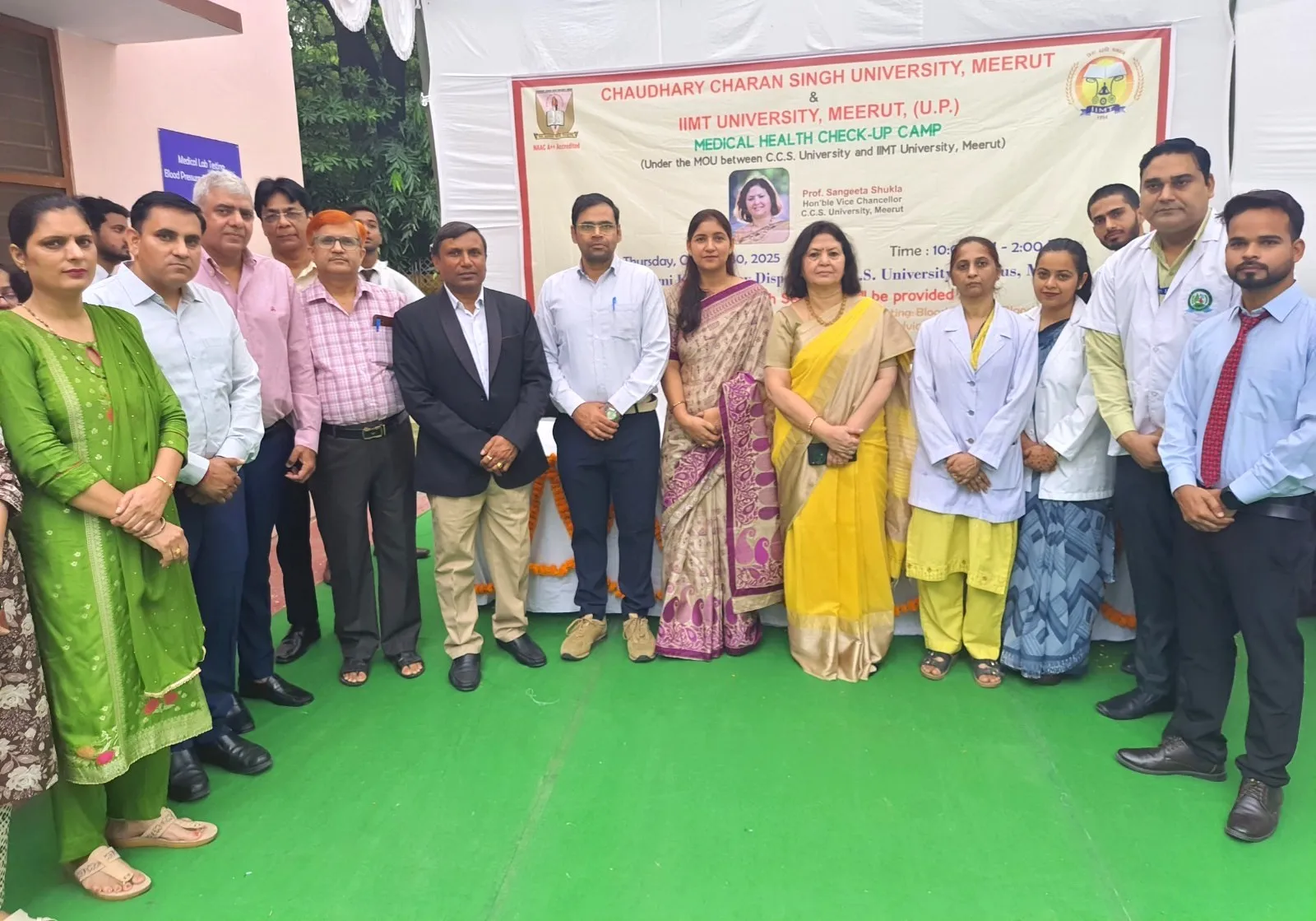 सीसीएसयू एवं आईआईएमटी विश्वविद्यालय के संयुक्त तत्वावधान में मेडिकल हेल्थ चेकअप कैंप का सफल आयोजन 3 Successful organization of Medical Health Checkup Camp under the joint aegis of CCSU and IIM-T University