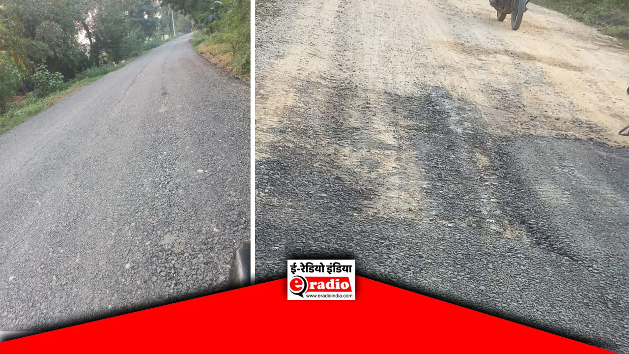 सरपतहा मोड़ से समोधपुर सड़क निर्माण कार्य प्रगति पर