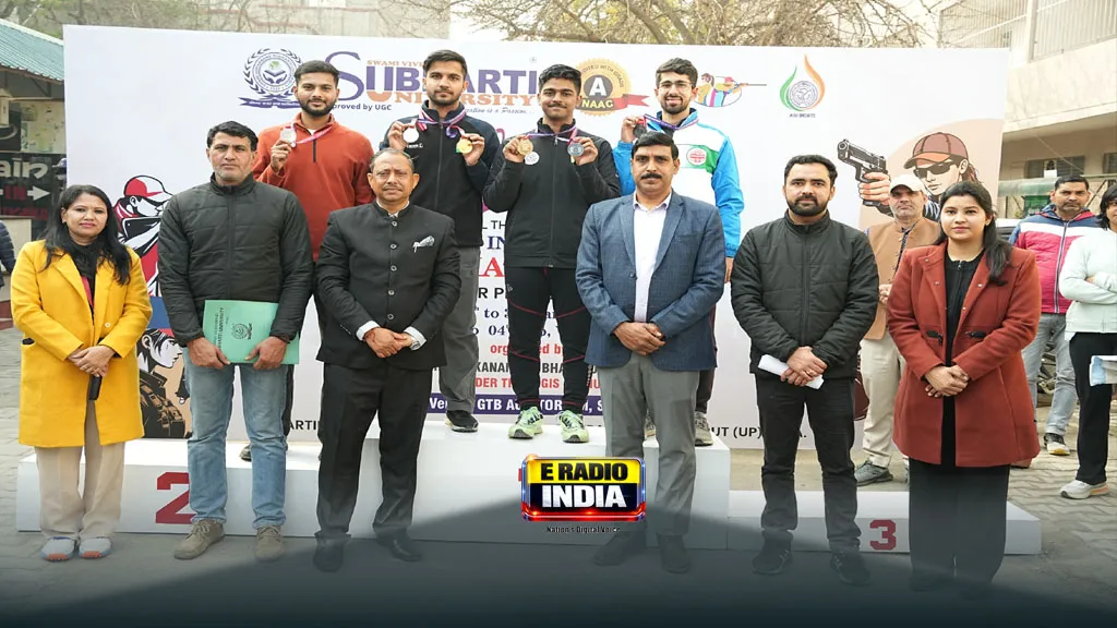 सुभारती विश्वविद्यालय में शूटिंग चैंपियनशिप और ज्ञान प्रणाली पर व्याख्यान आयोजित