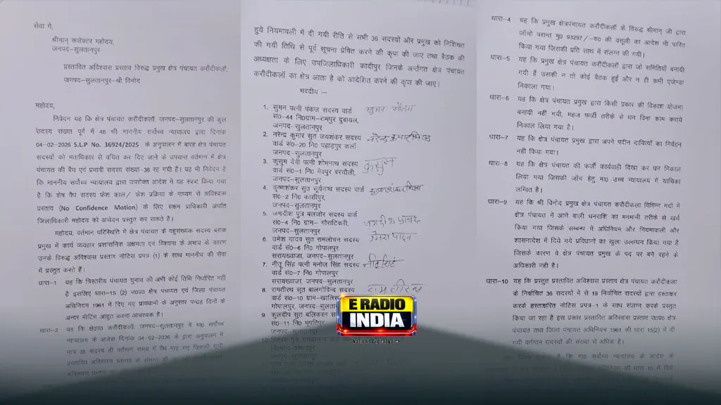 करौंदीकला ब्लॉक प्रमुख पर अविश्वास, 19 बीडीसी ने सौंपा प्रस्ताव